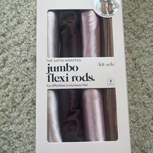 Kitsch Satin-Wrapped Jumbo Flexi Rods — Pink, Brown, Champagne